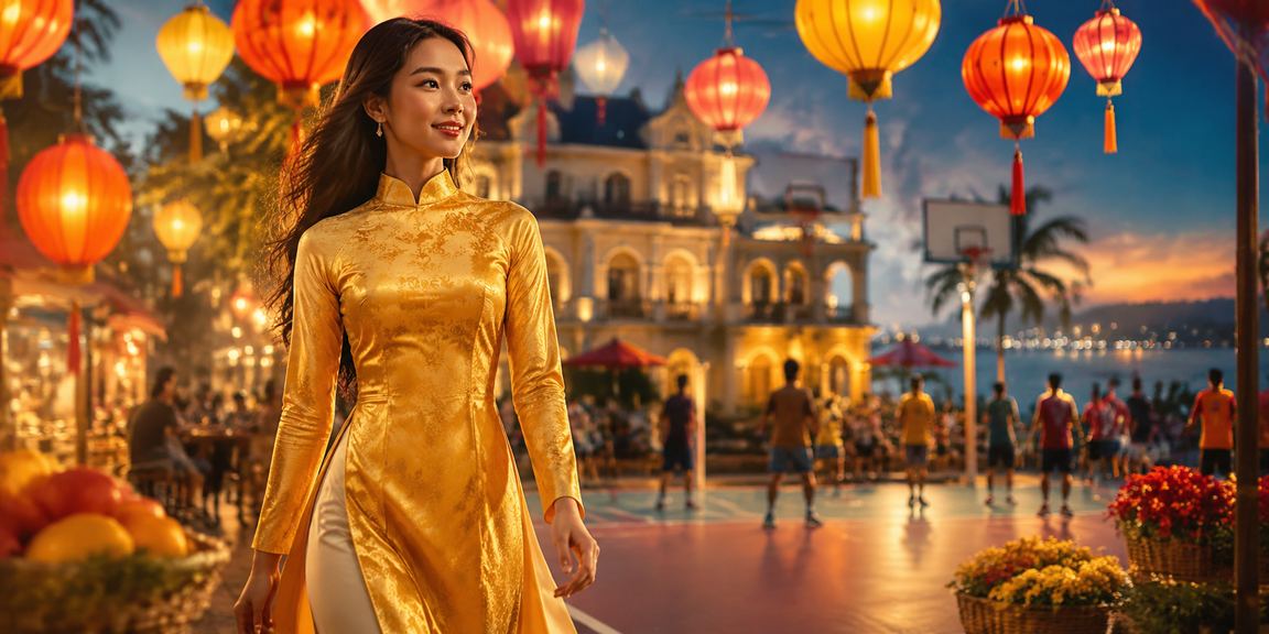 Người dùng tại Đà Lạt theo dõi cá cược và jackpot trong trang phục áo dài truyền thống