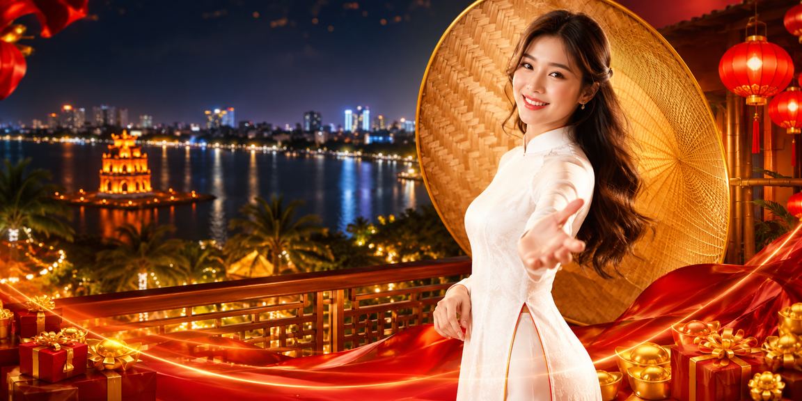 Người dùng Hà Nội mặc áo dài sử dụng ứng dụng casino trên điện thoại